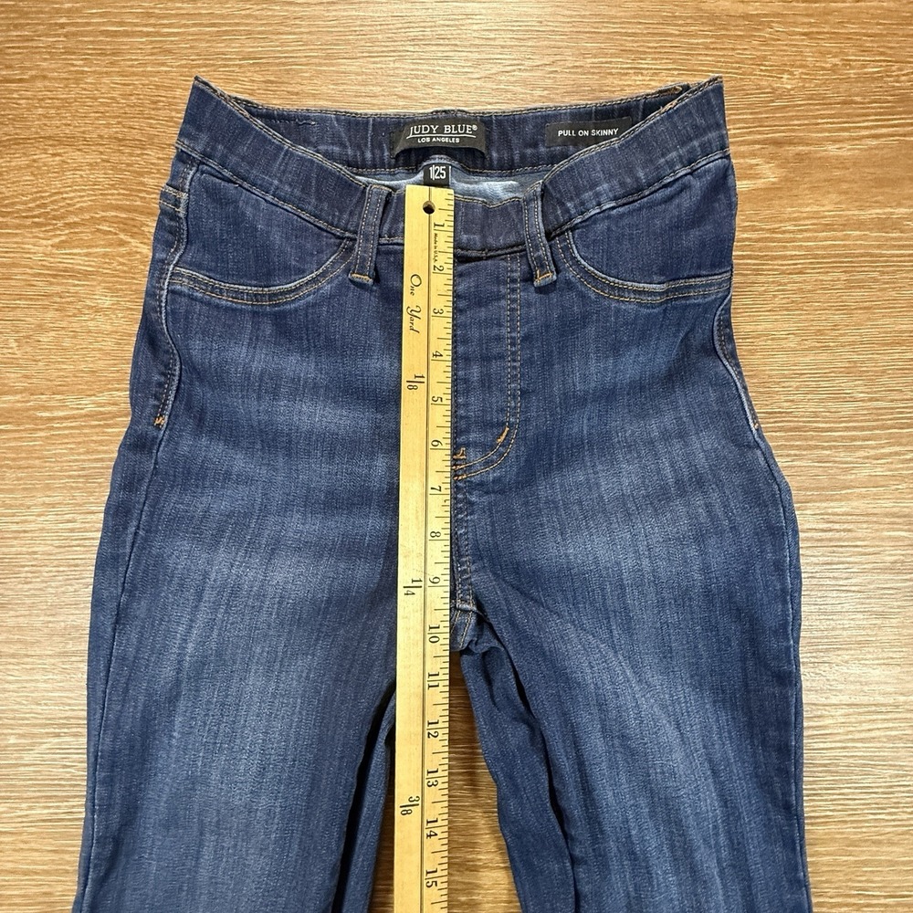 Judy Blue Women's Pull On Skinny Jeans Size 1/25 Stretch Mid Rise Blue Denim - Picture 7 of 11